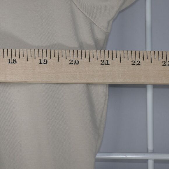 Brandini Cream Long Sleeve Polo Shirt Mens XL Collared Rugby Activewear Relaxed - Picture 6 of 9